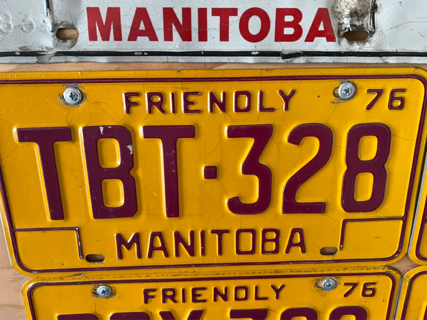 1976 Manitoba License Plate