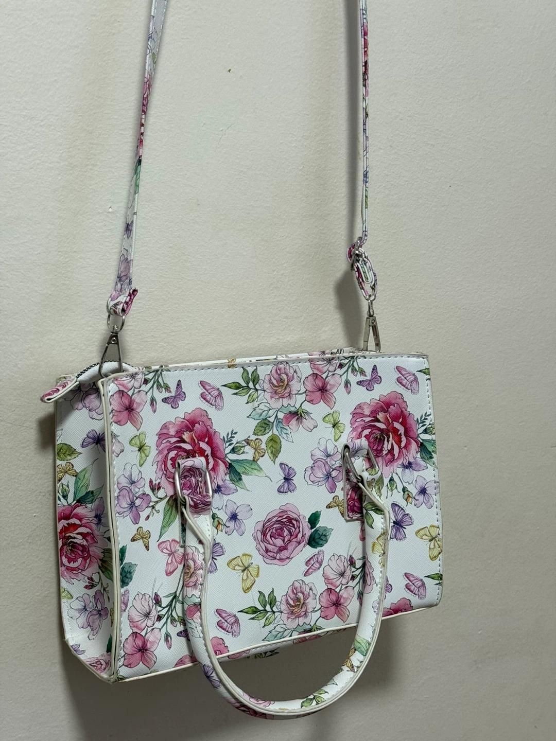 Floral Print Satchel Handbag - photo 3