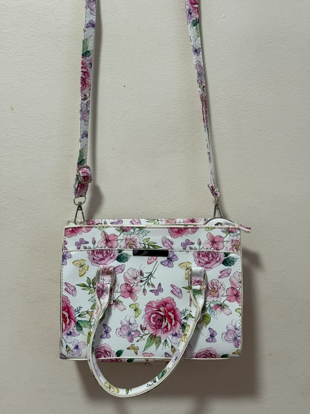 Floral Print Satchel Handbag