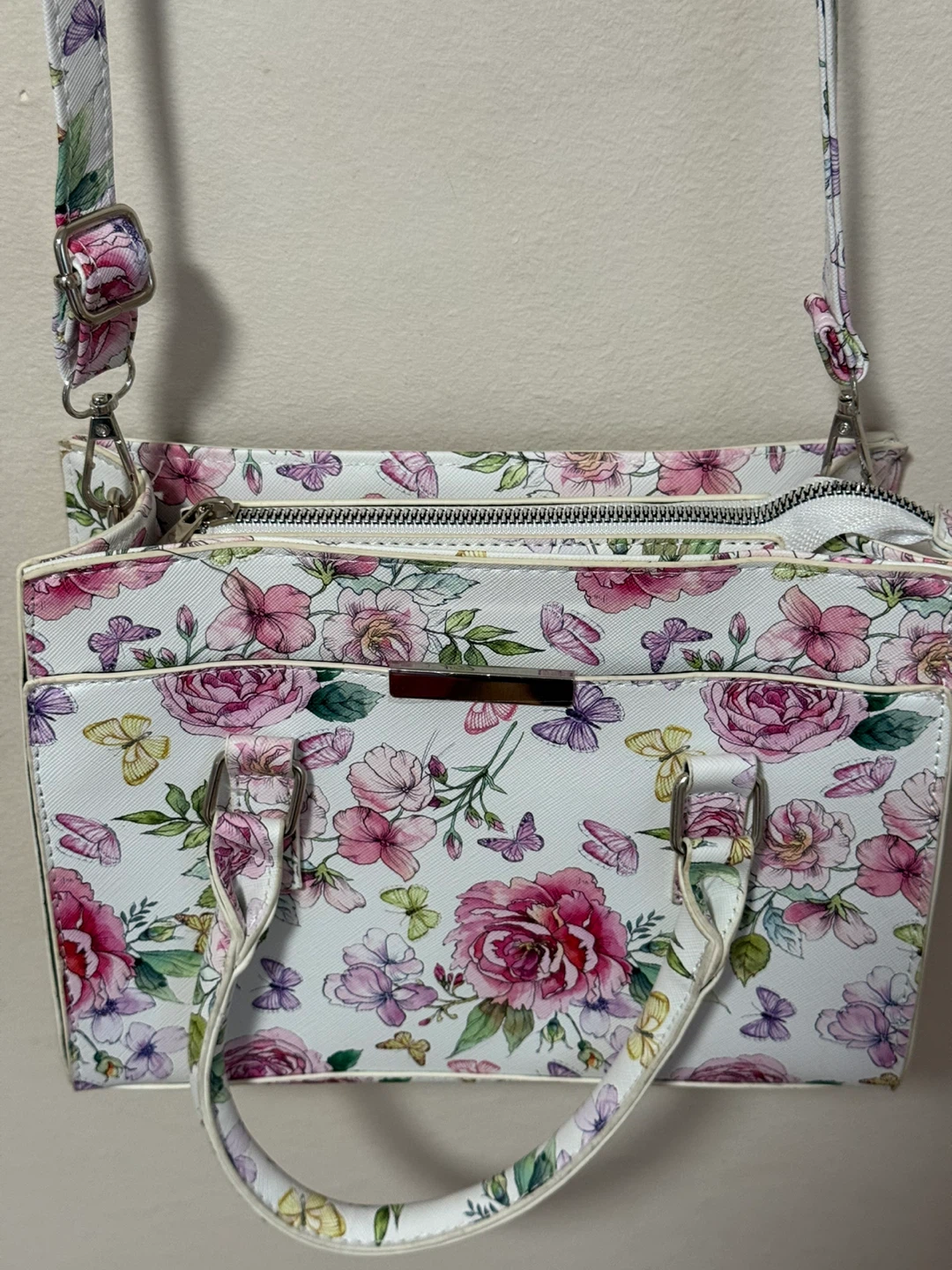 Floral Print Satchel Handbag - photo 2