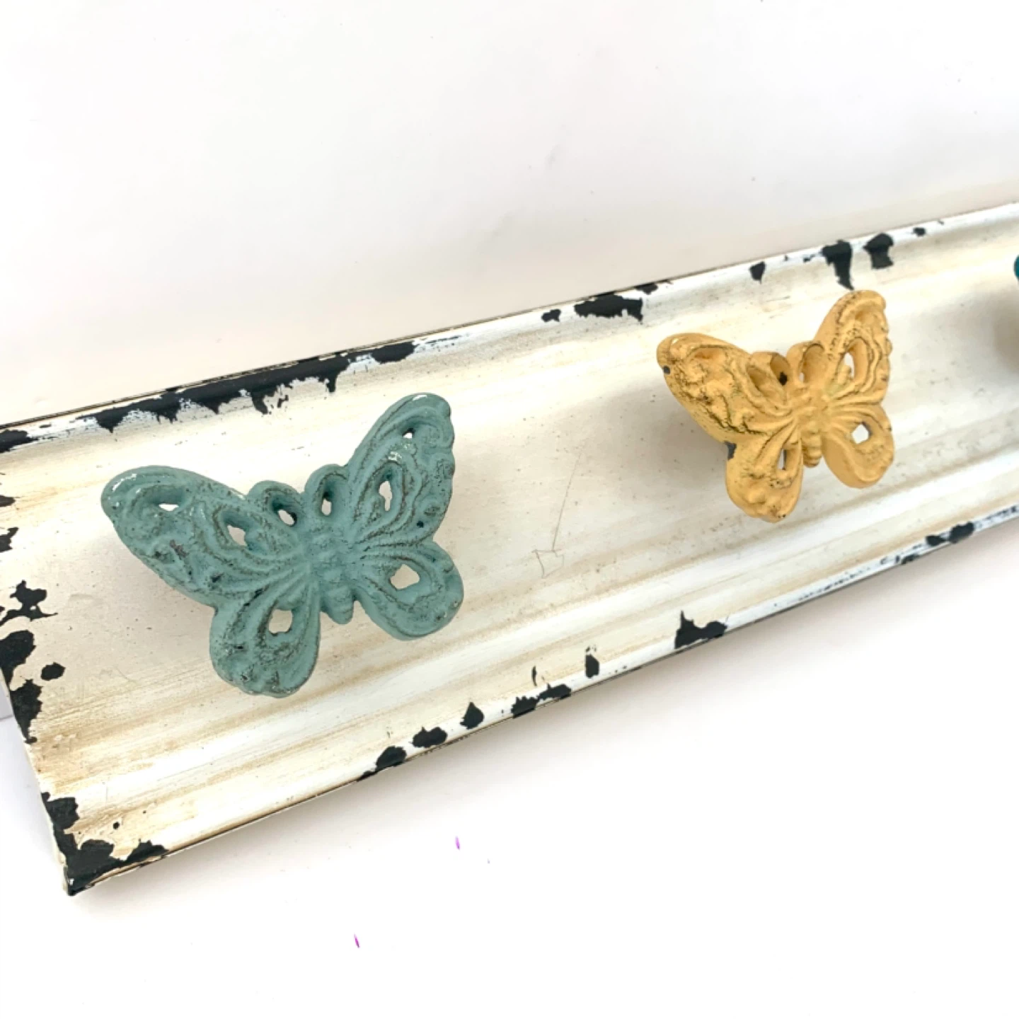Coat Rack Wall Mount Hooks Butterfly Home Decor Entryway Rack - photo 3