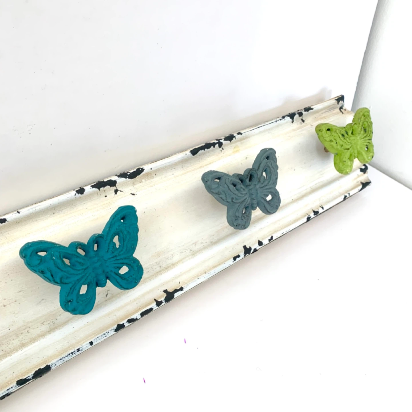 Coat Rack Wall Mount Hooks Butterfly Home Decor Entryway Rack - photo 4