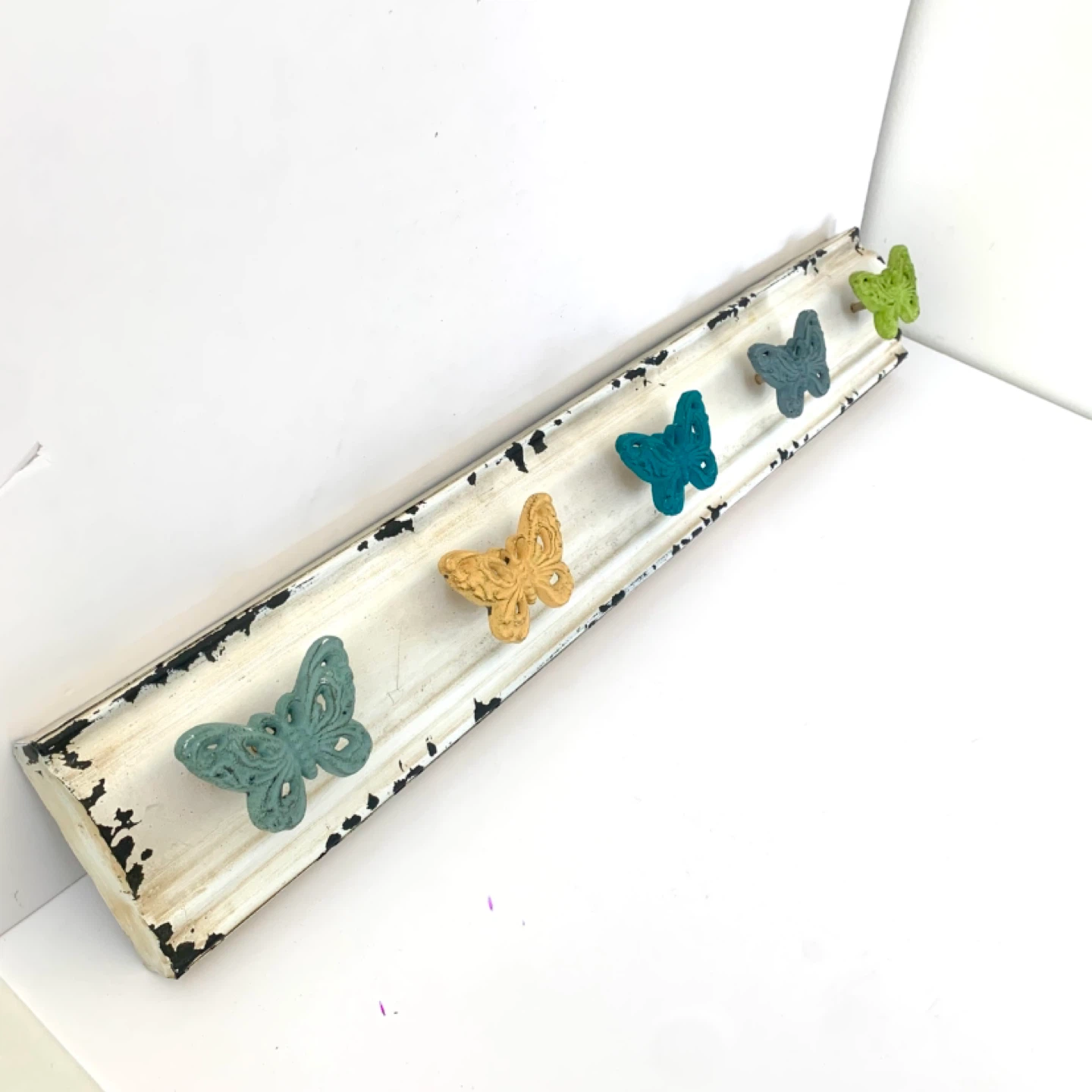 Coat Rack Wall Mount Hooks Butterfly Home Decor Entryway Rack