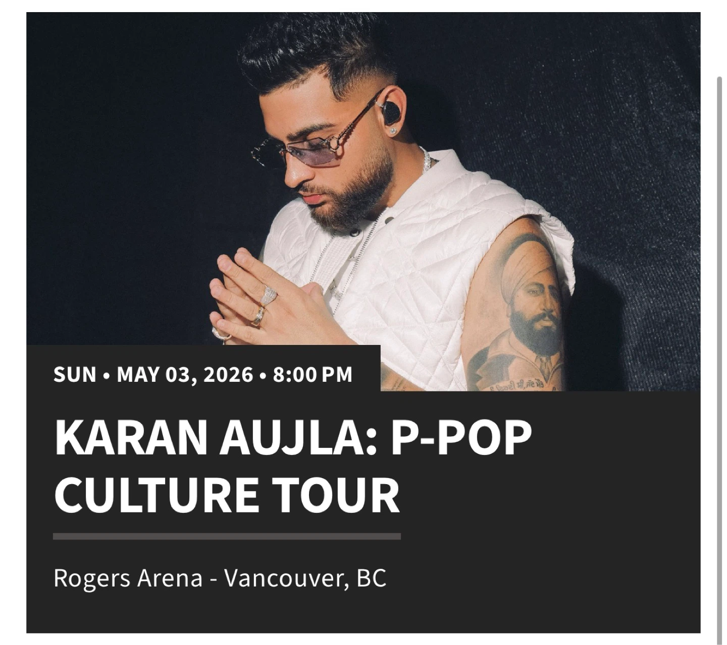 Karan Aujla: P-Pop Section 109- May 3, 2026