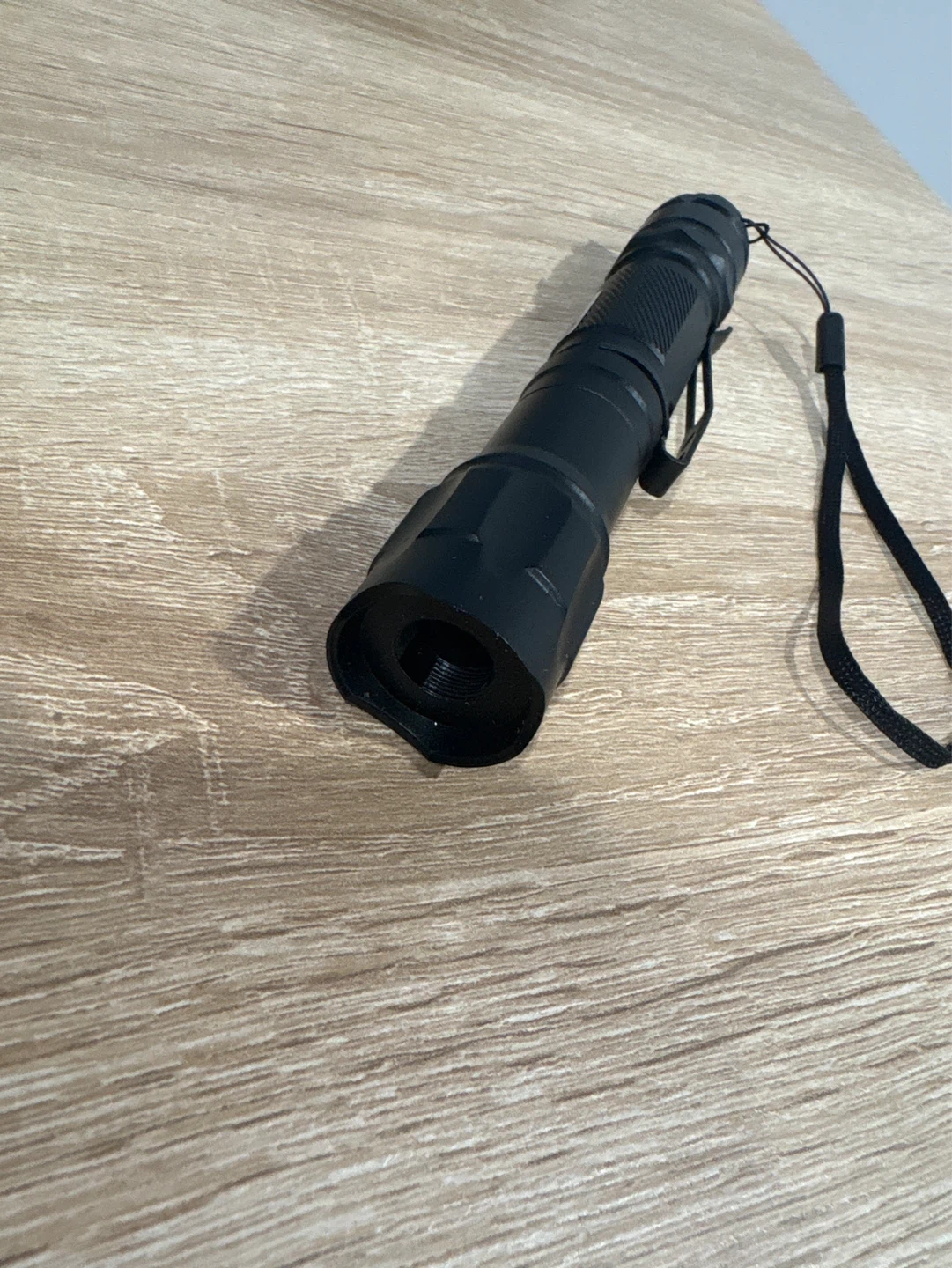 Black LED Flashlight with Multiple Heads and Charger