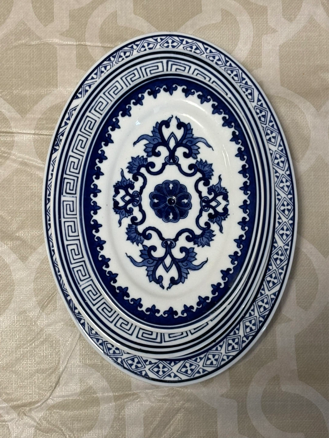 Chinese Ceramic Tray Blue and White Porcelain Fruit Bowls - photo 2