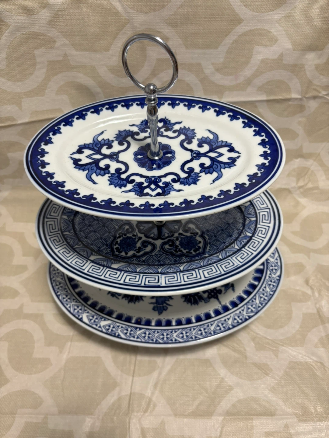 Chinese Ceramic Tray Blue and White Porcelain Fruit Bowls - photo 4