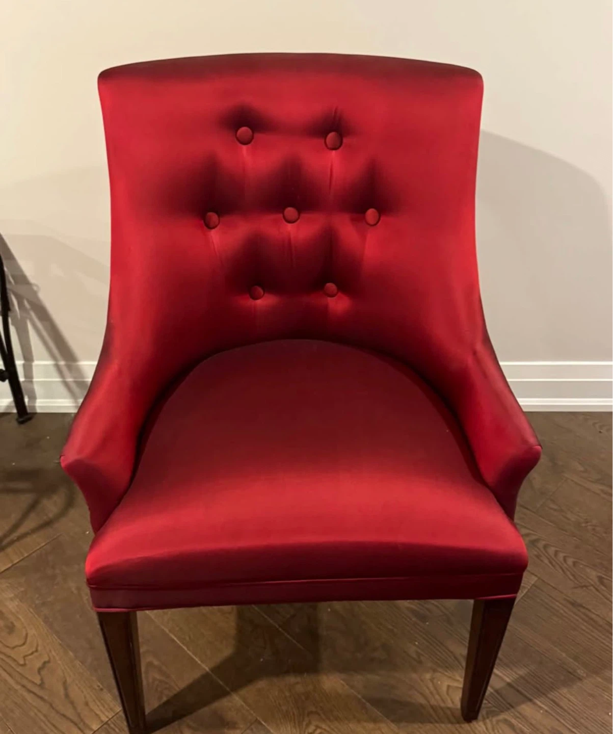 Red Tufted Accent Chair - photo 2