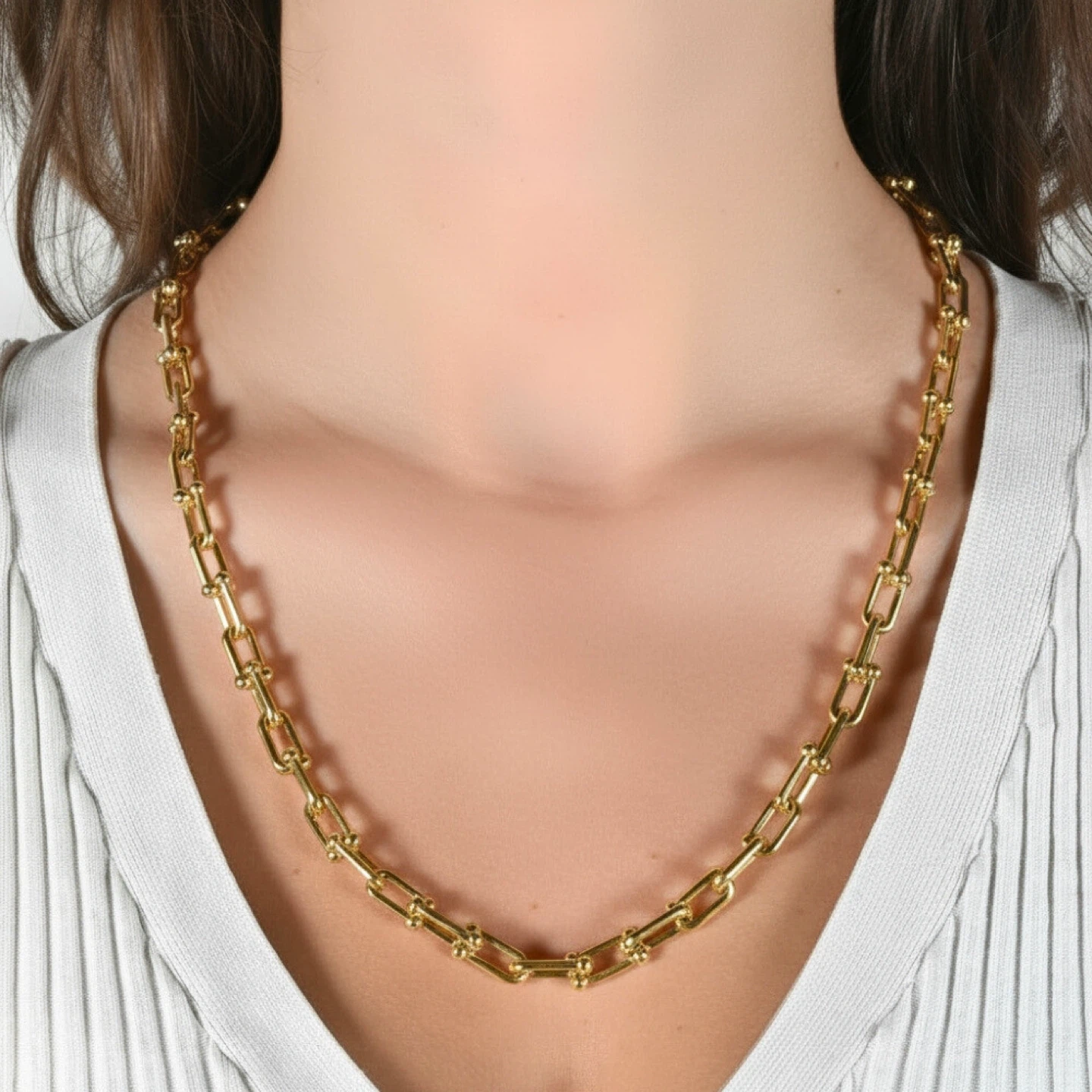 New brazilian gold plated 18 k Chain Necklace - photo 2