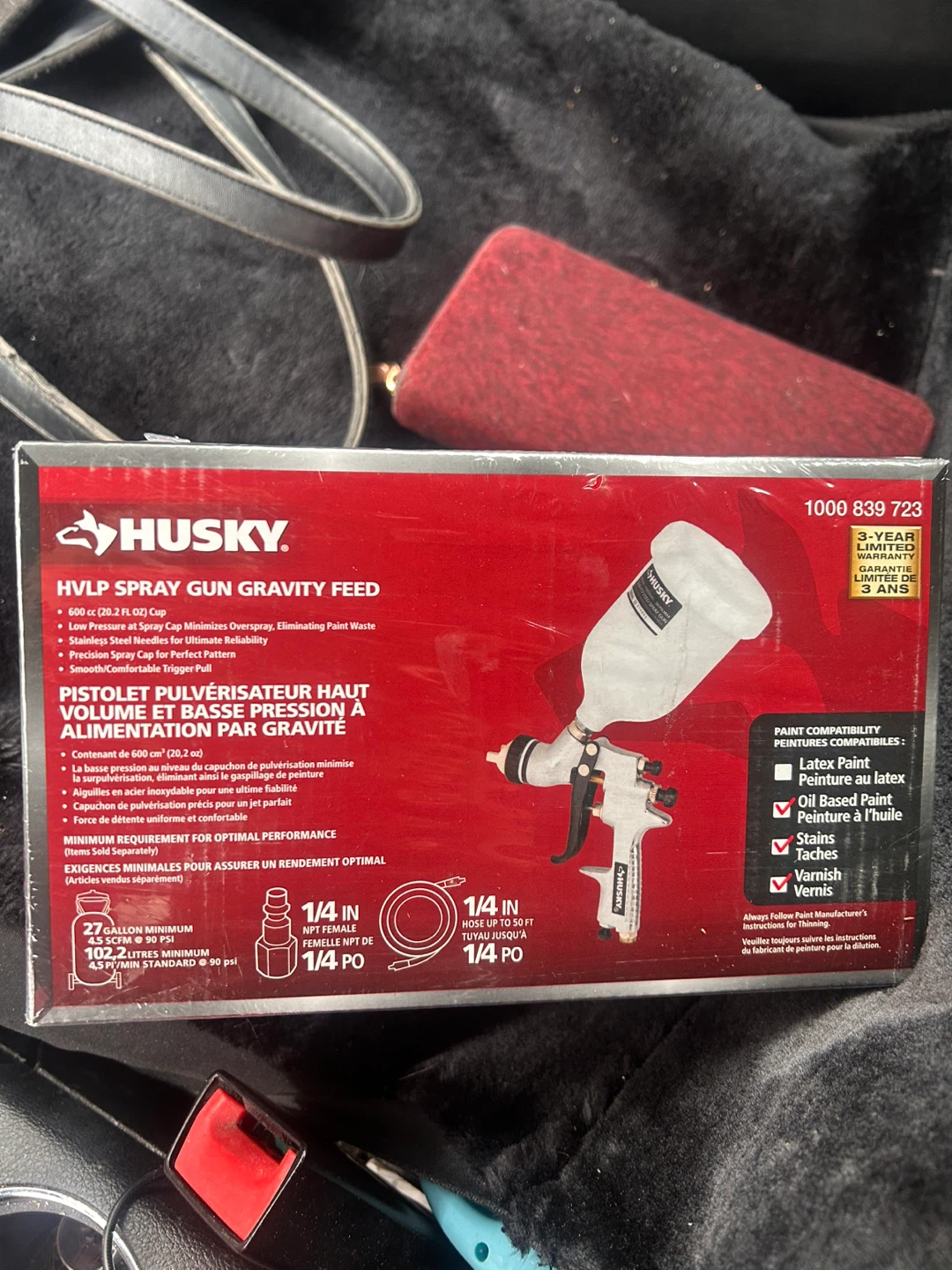 Husky HVLP Spray Gun Gravity Feed