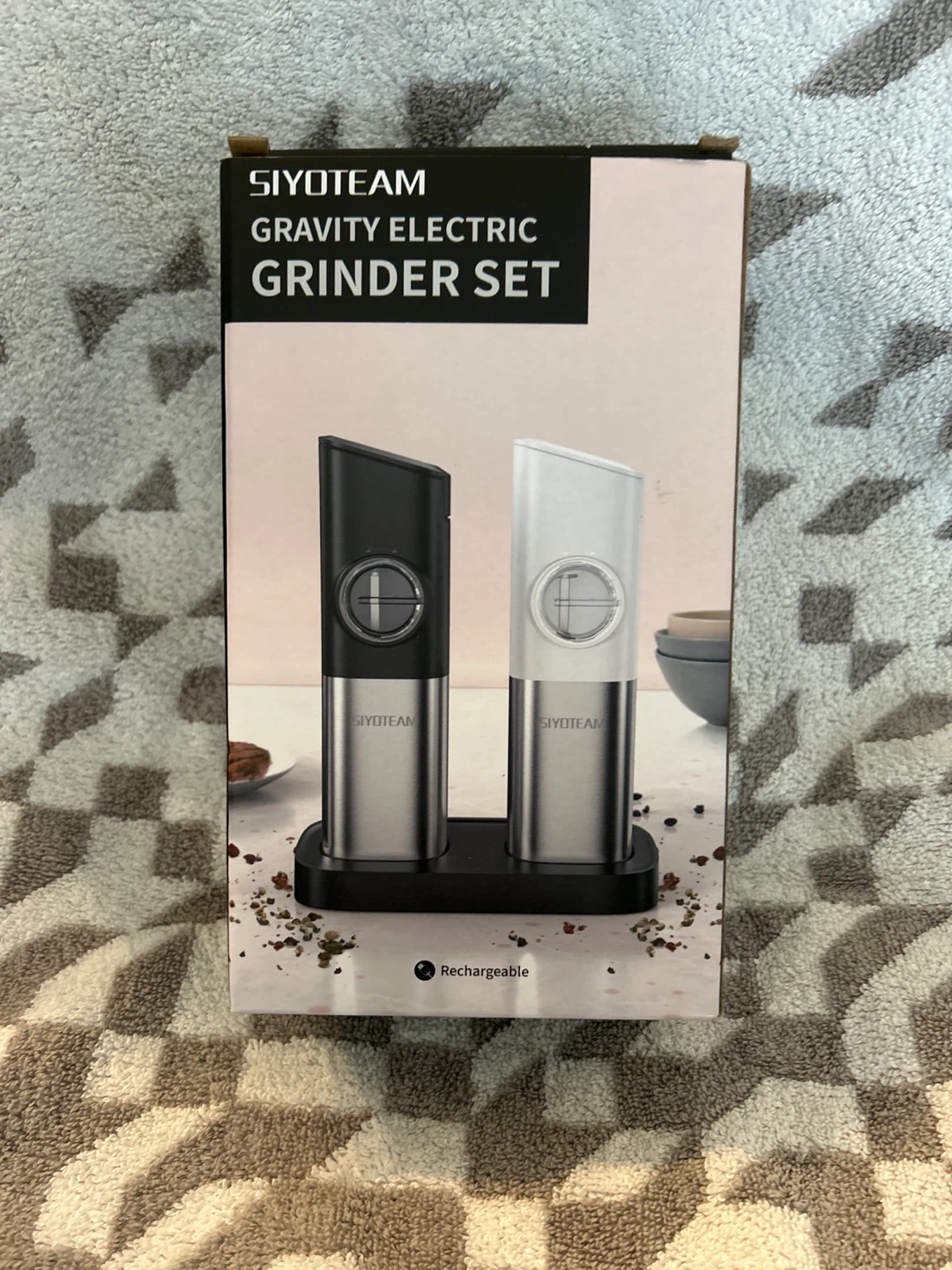 SIYOTEAM Gravity Electric Grinder Set