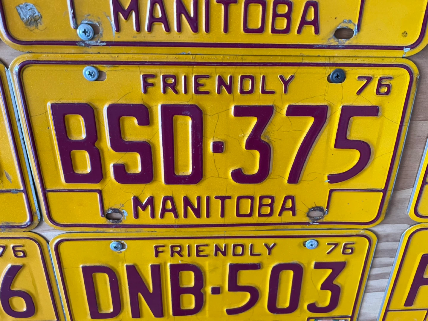 Vintage 1976 Manitoba License Plate