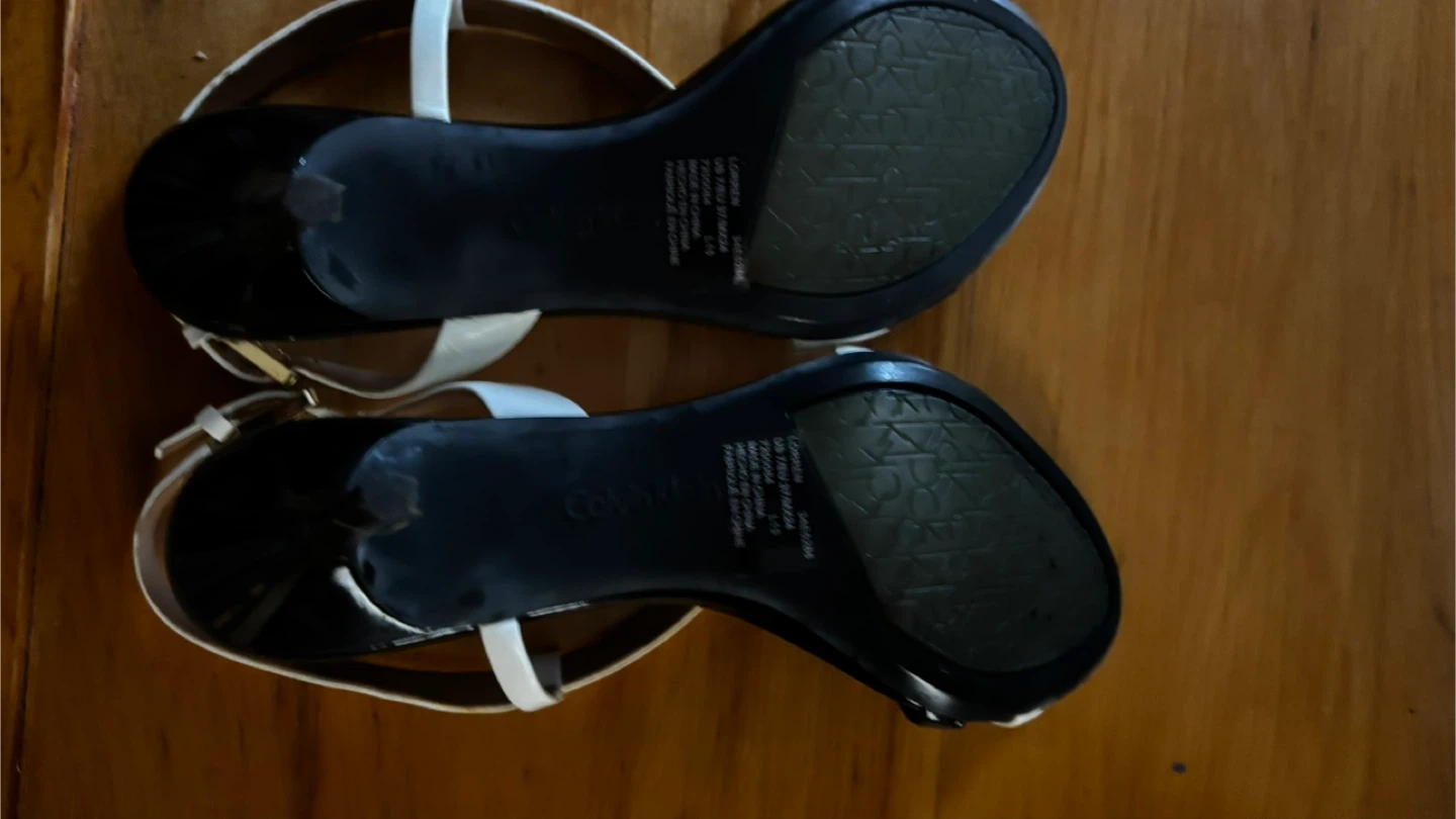 Calvin Klein Women's Strappy Heels - Black and White - photo 3