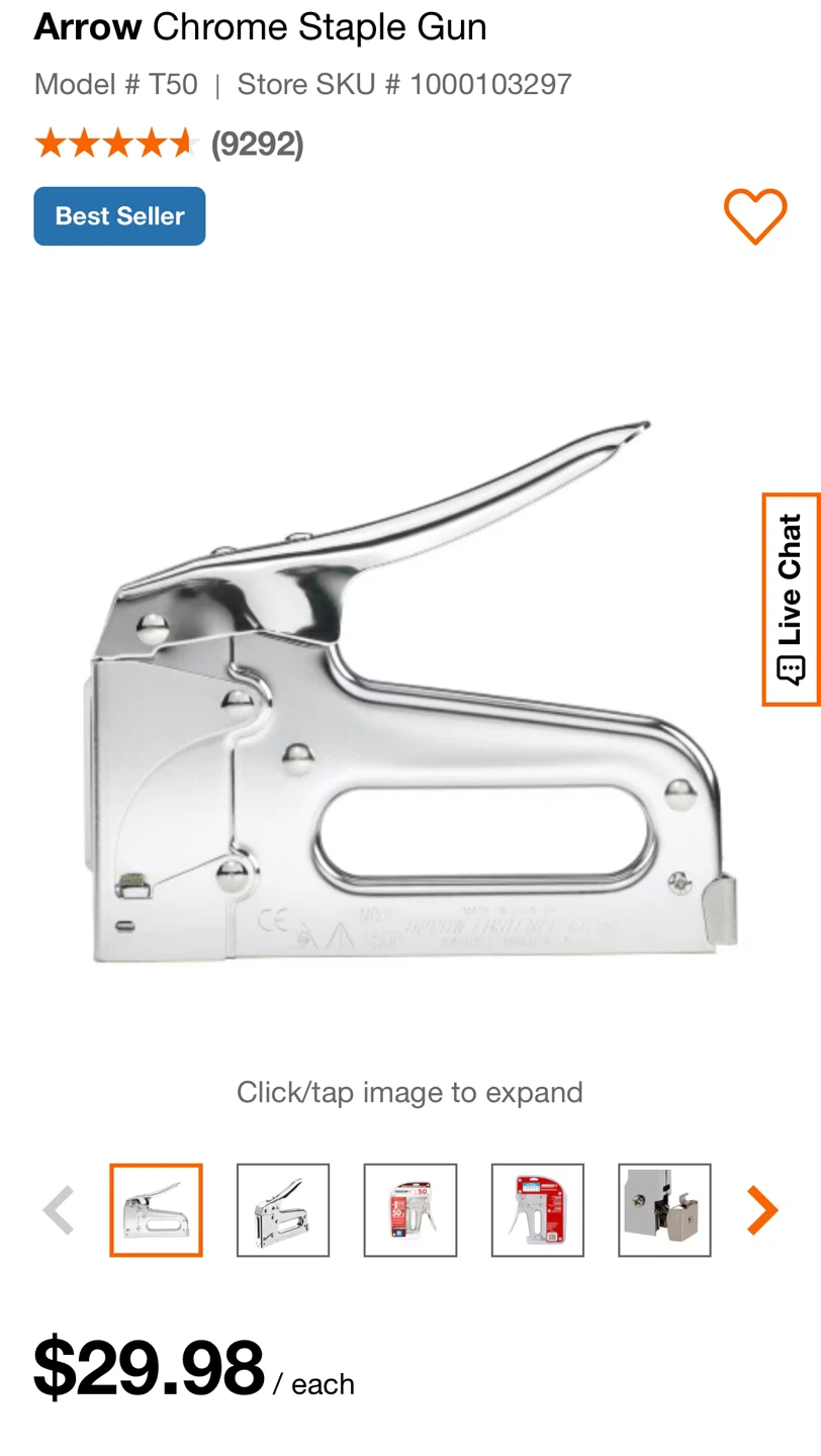 Arrow T50 Chrome Staple Gun - photo 4