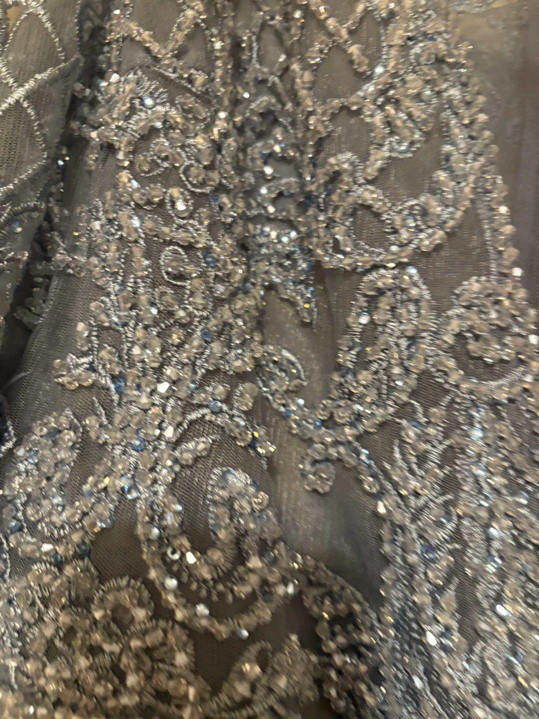Grey Embellished Formal Dress - photo 4
