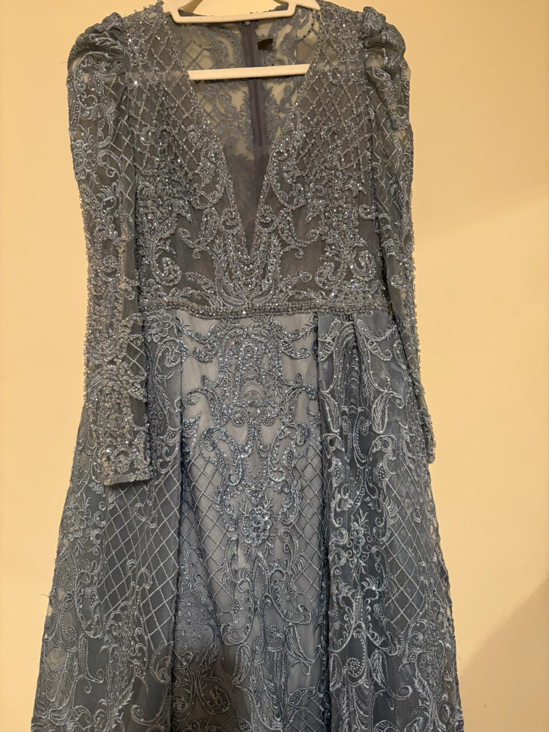 Grey Embellished Formal Dress - photo 2