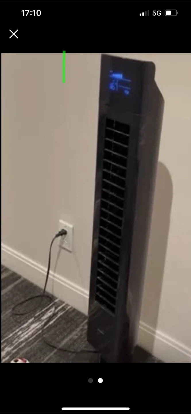 NOMA Oscillating DC Motor Tower Fan - Black, 44-in - photo 2