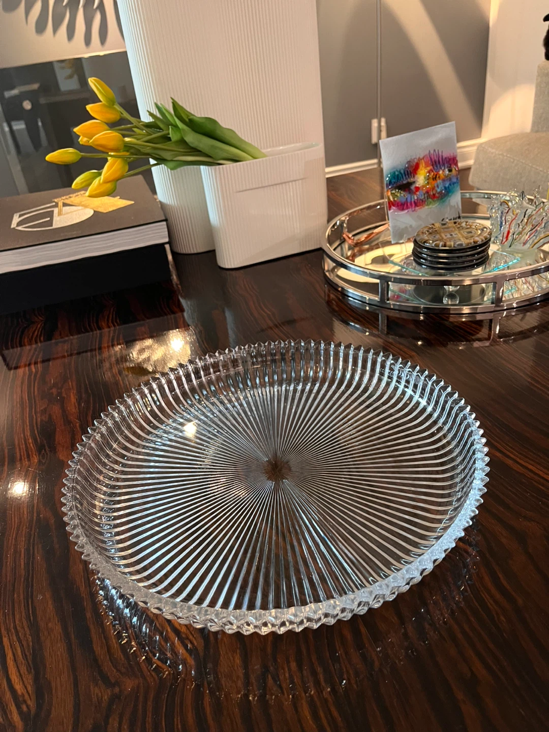 Clear Glass Serving Platter