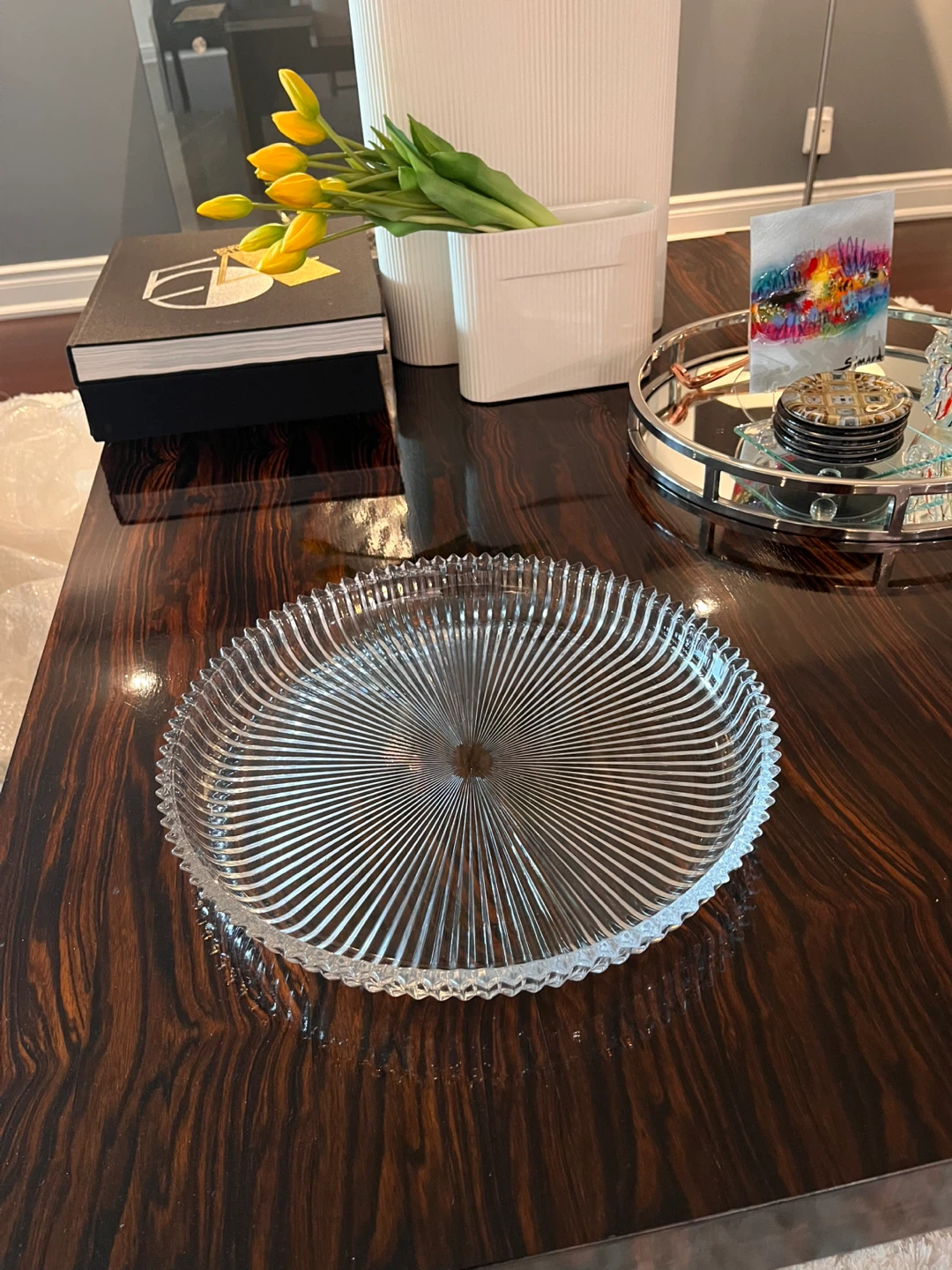 Clear Glass Serving Platter - photo 2