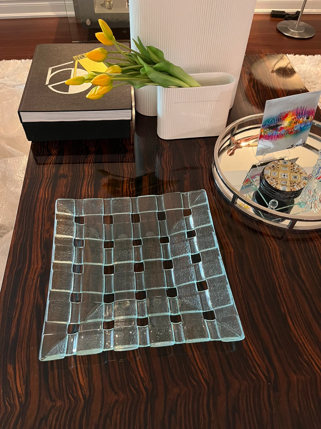 Glass Woven Square Dish - photo 3
