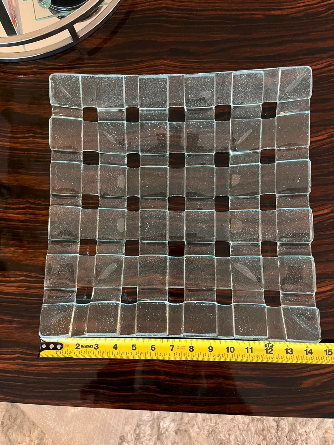 Glass Woven Square Dish - photo 2