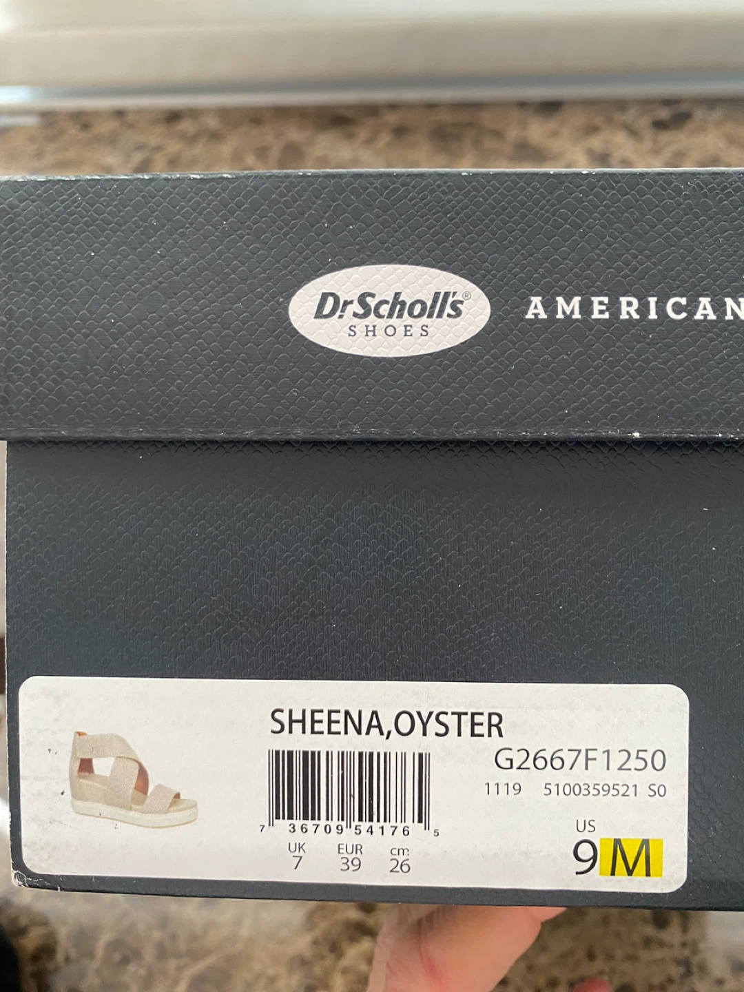 Dr. Scholl's Sheena Wedge Sandals - Oyster, Size 9M