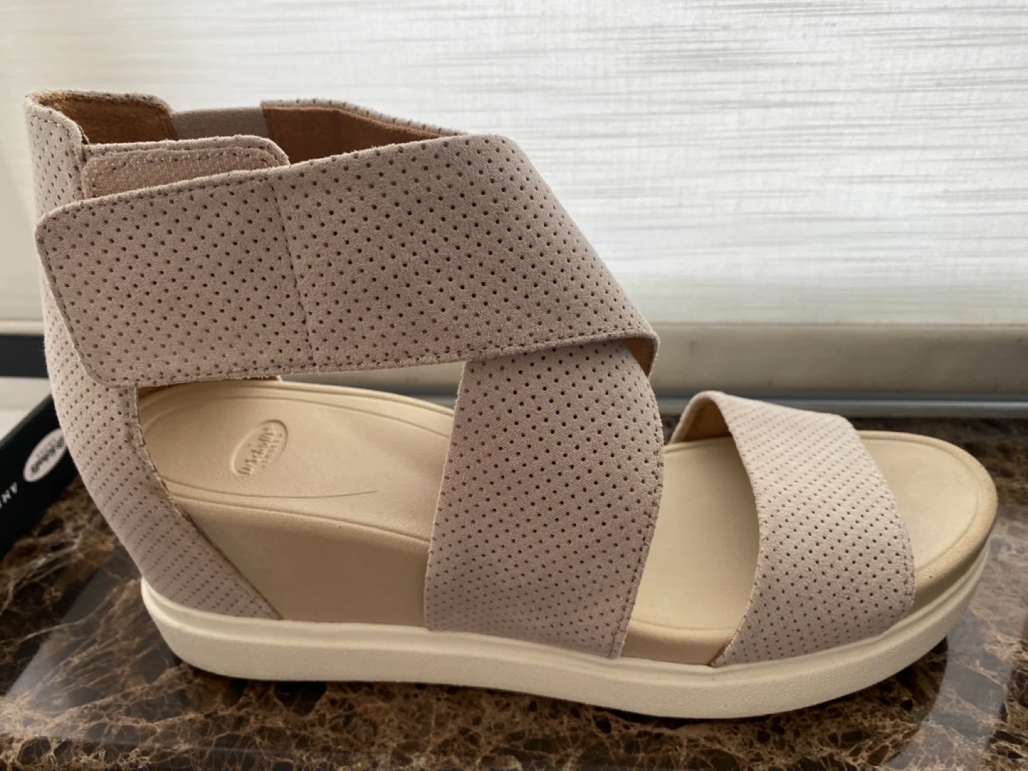 Dr. Scholl's Sheena Wedge Sandals - Oyster, Size 9M - photo 3