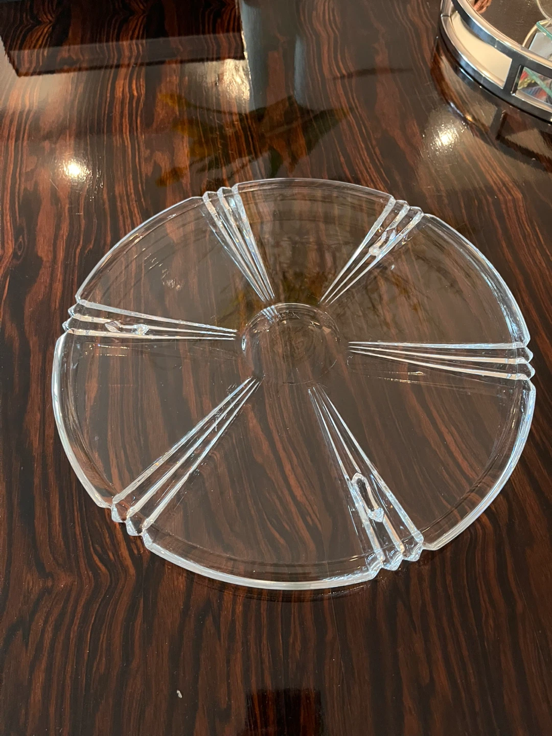 Clear Glass Divided Serving Platter - photo 2