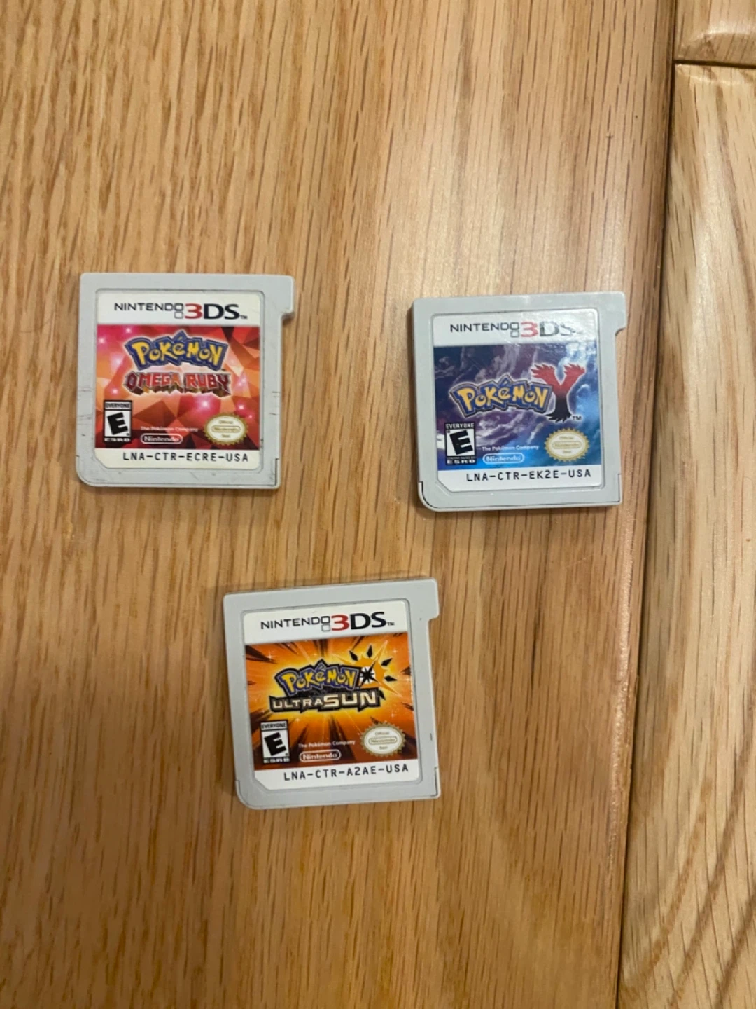 Nintendo 3DS Pokemon Games: Omega Ruby, Y, Ultra Sun