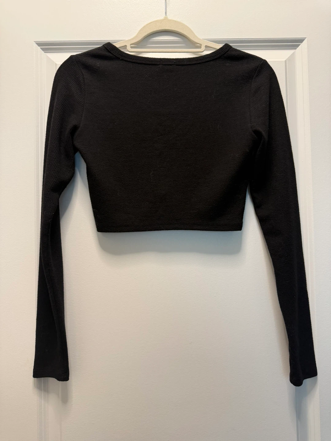 Garage Black Long Sleeve Cropped Top - photo 2