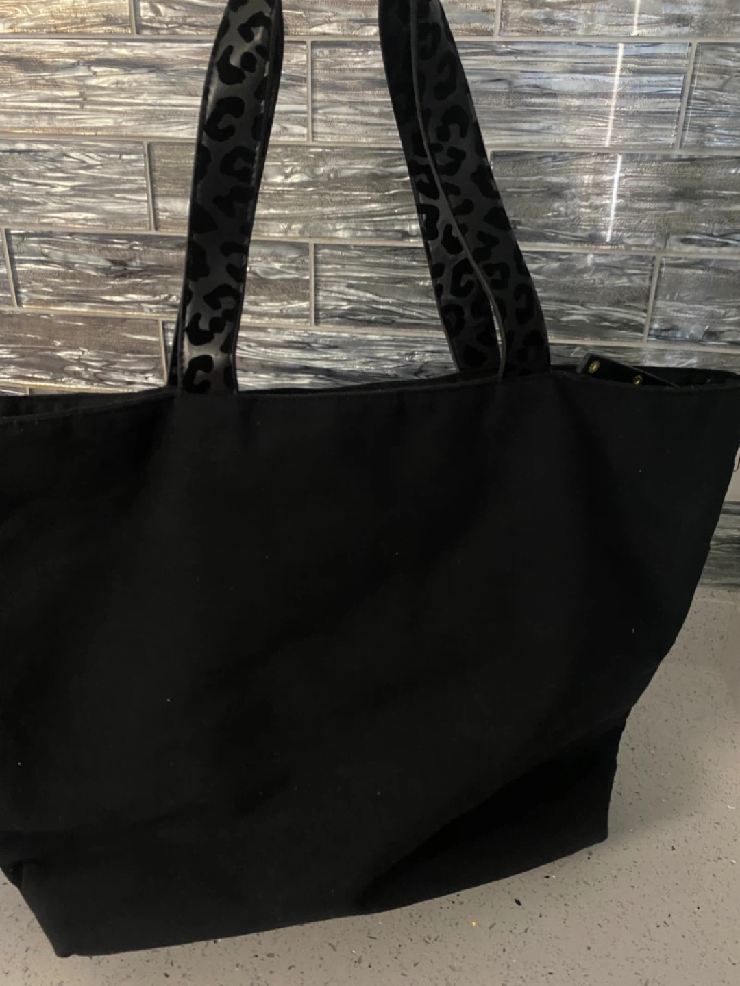 Jimmy  Choo sparkly Black Tote Bag with Leopard Print Straps - photo 2