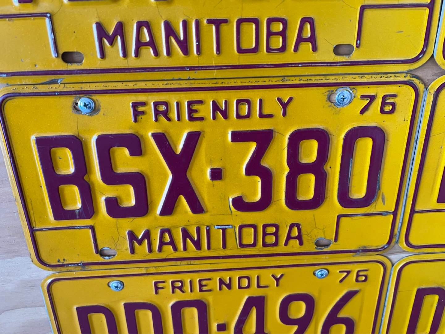 Old 1976 Manitoba License Plate