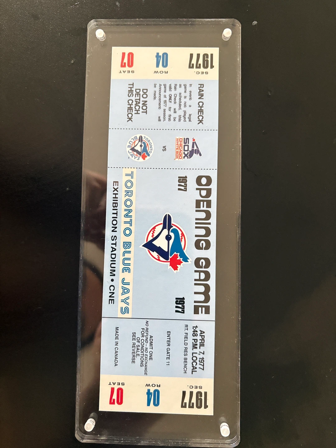 Toronto Blue Jays Commemorative Ticket