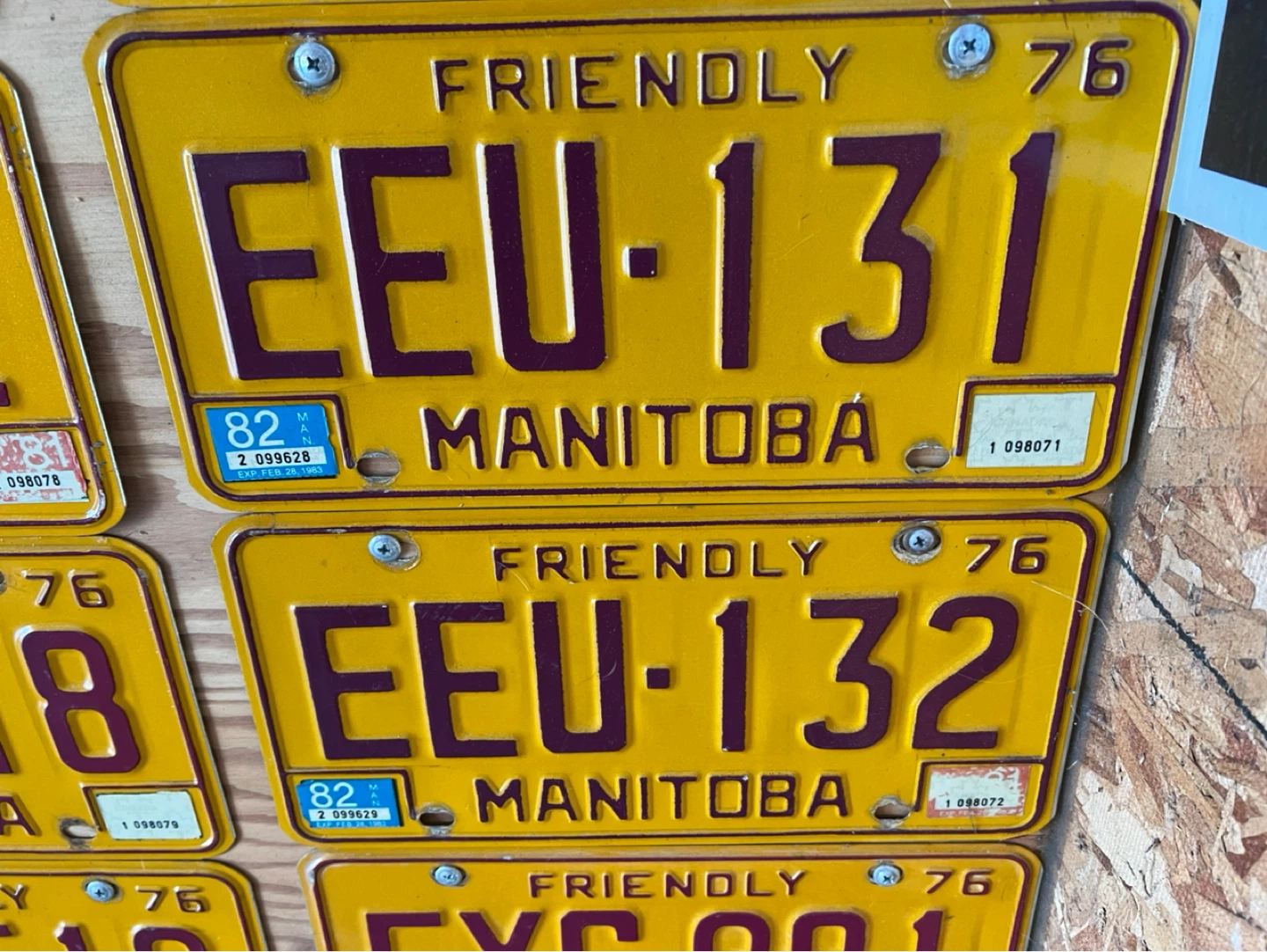 2 Manitoba License Plates