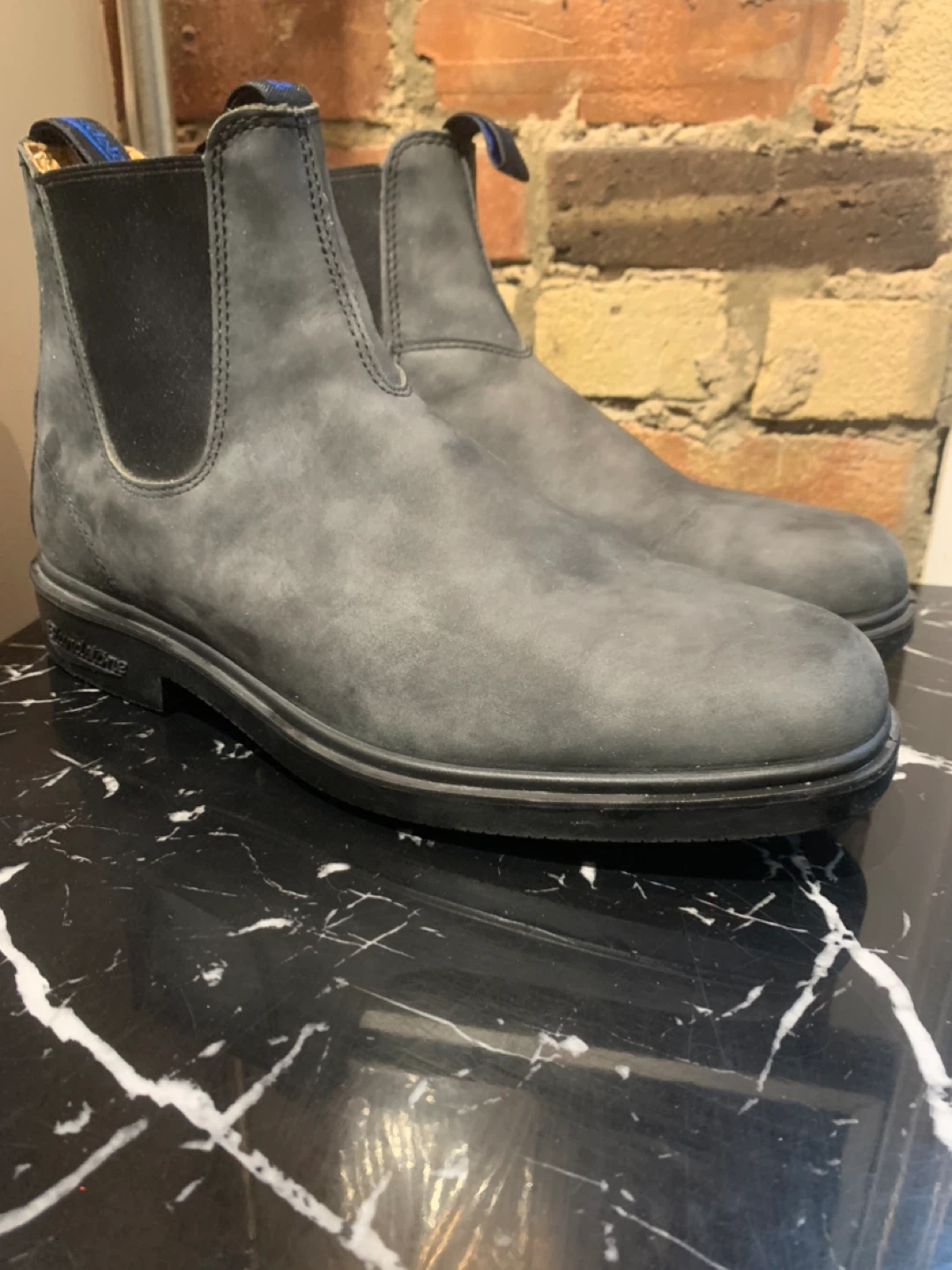 Blundstone Grey Suede Chelsea Boots