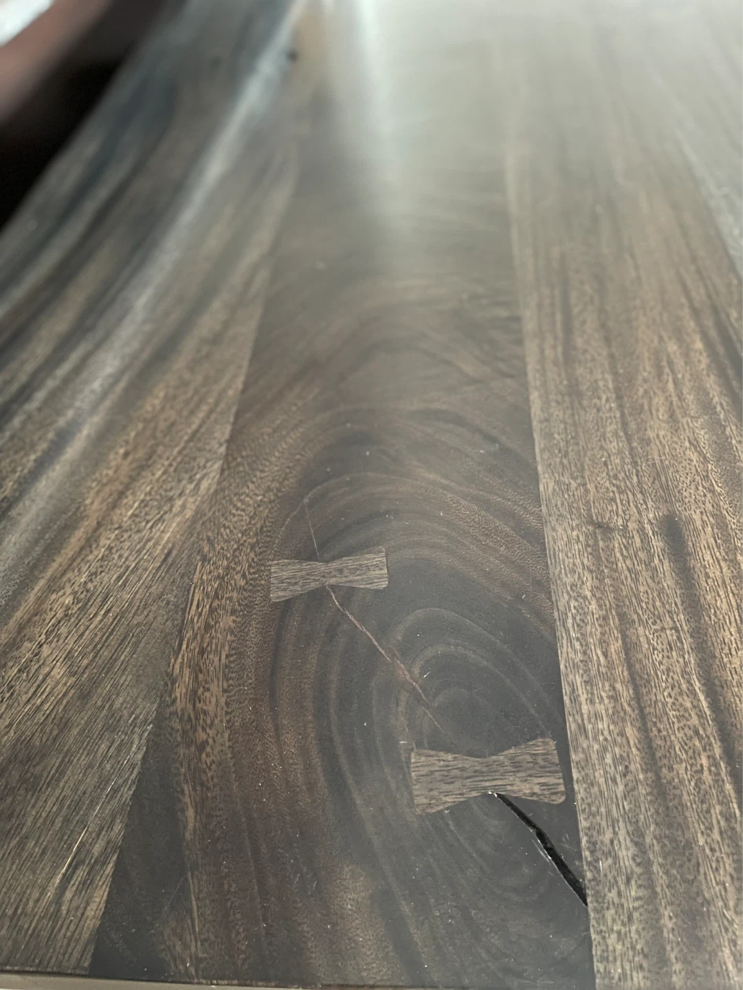 Dark Wood Dining Table and Bench Set - photo 5