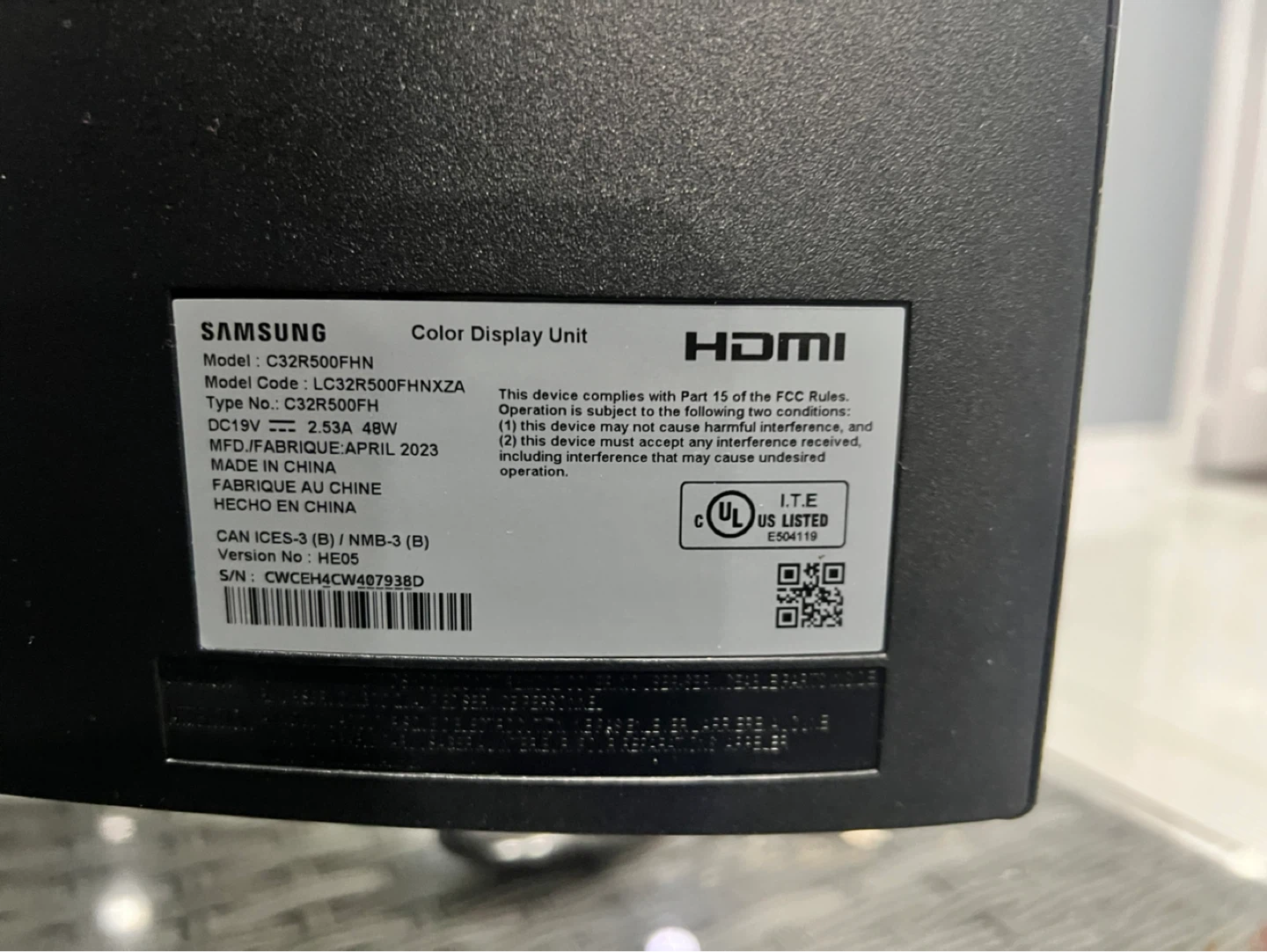 Samsung C32R500FH 32" Curved Monitor