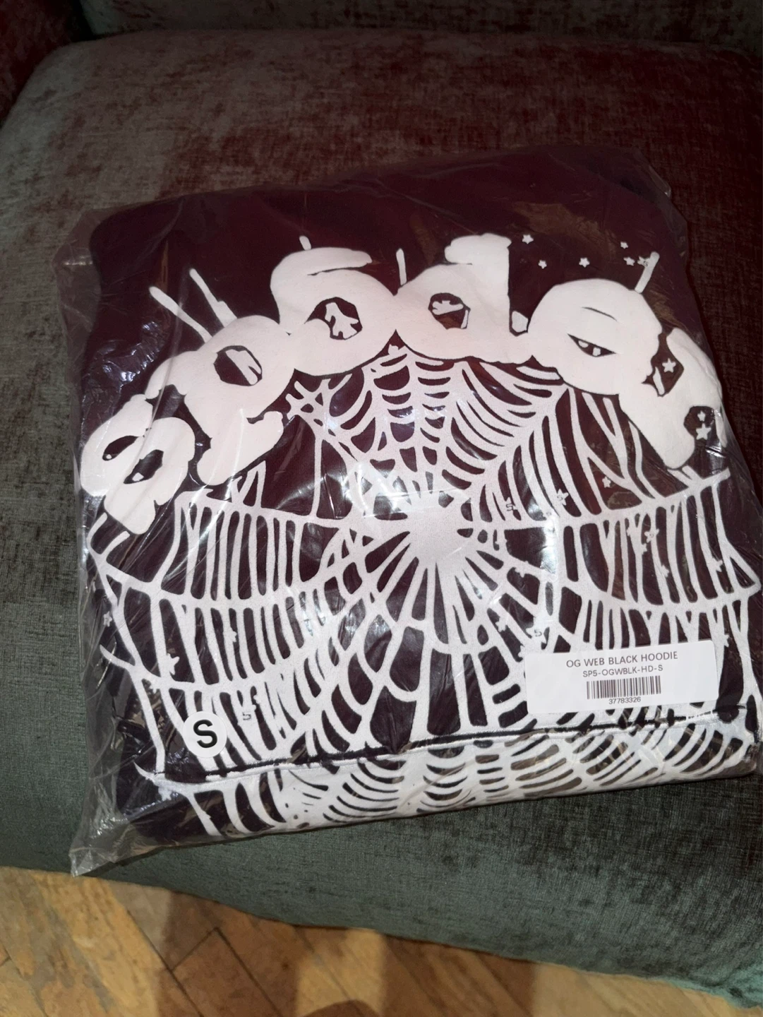 Sp5der OG Web Black Hoodie Size Small - photo 4