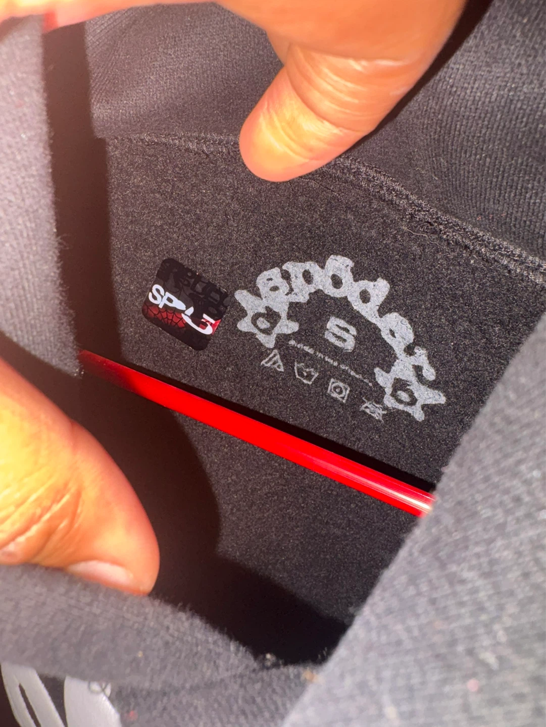 Sp5der OG Web Black Hoodie Size Small - photo 2
