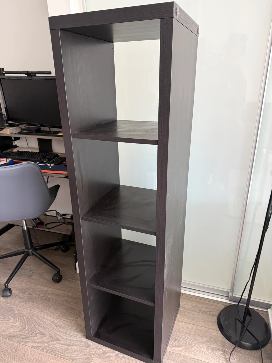 IKEA KALLAX Shelf Unit - Black-Brown