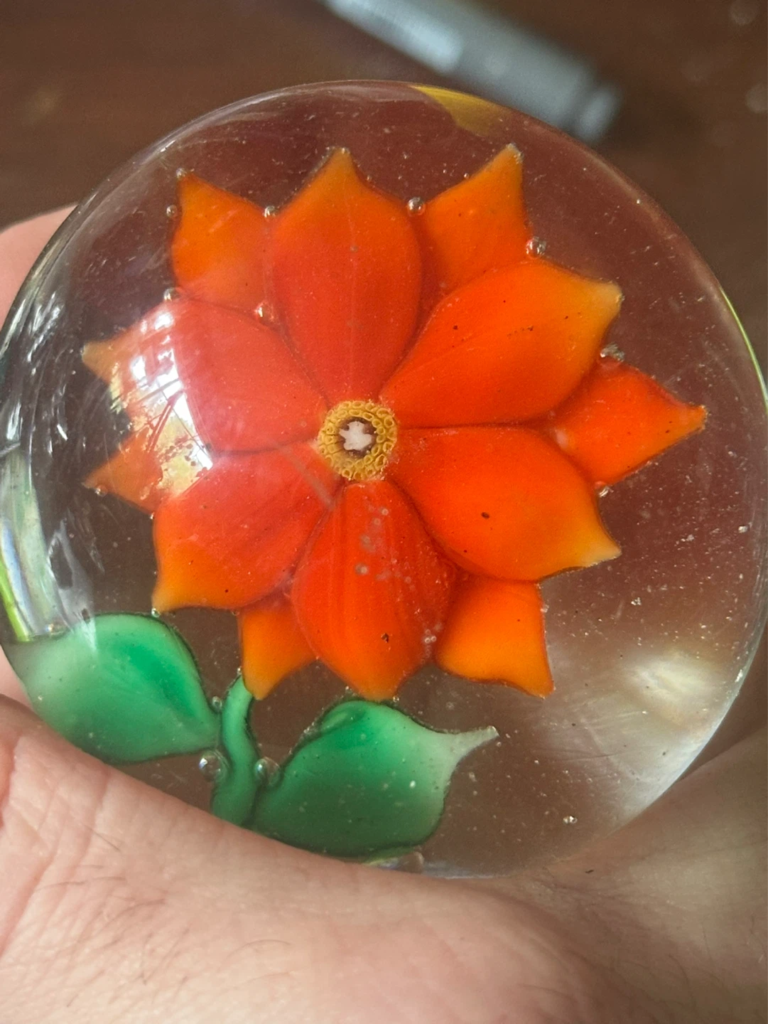 Milifiori Glass Flower Paperweight - photo 2