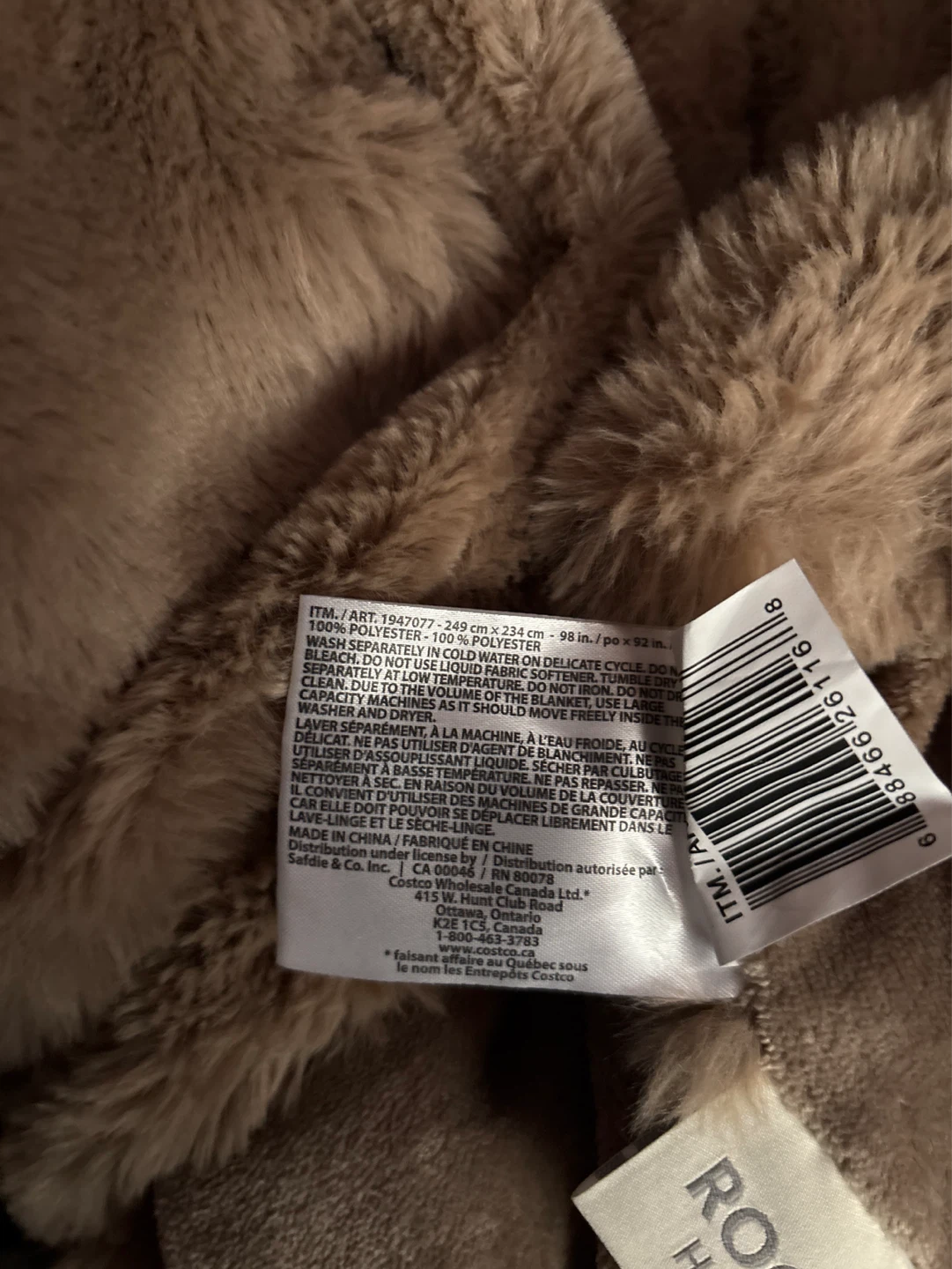 Roots Home Faux Fur Throw Blanket - photo 2