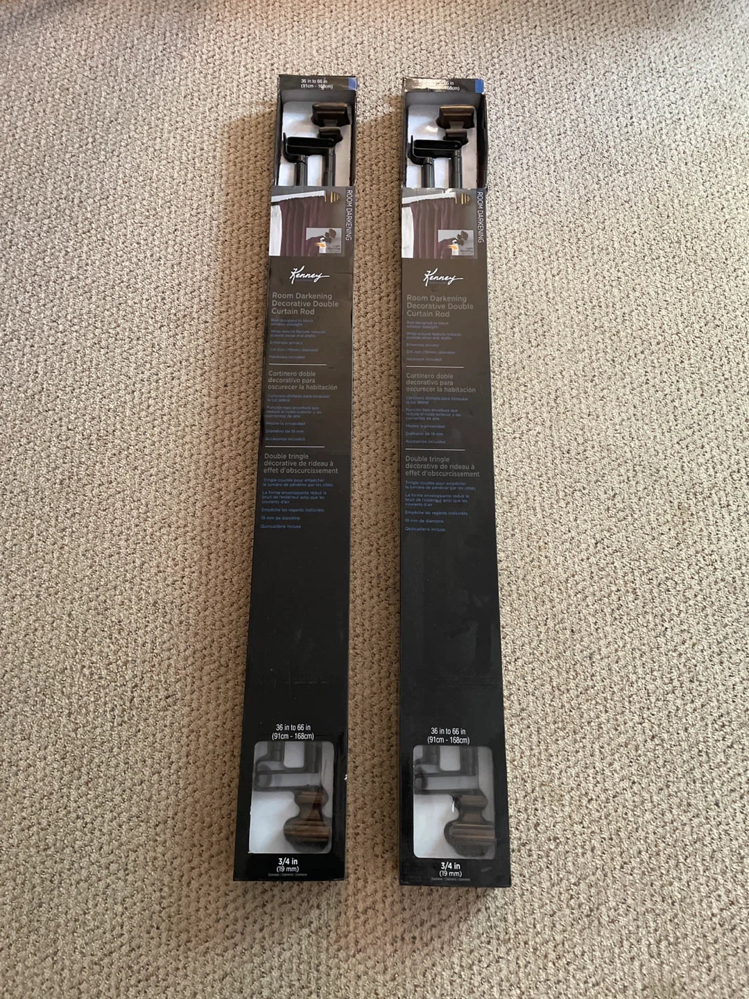 2 Kenney  Double Curtain Rod - 36-66 inch - photo 2