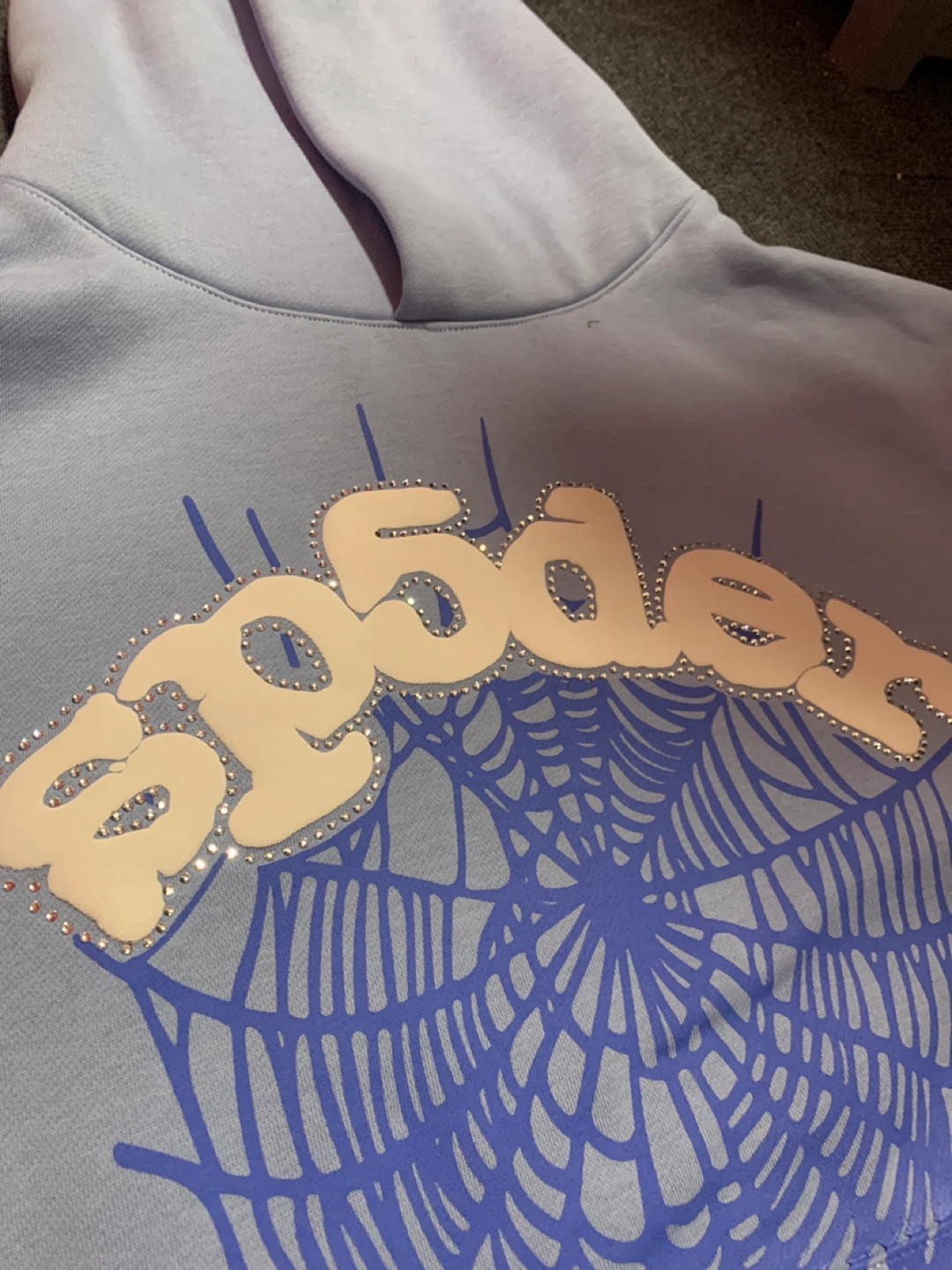 Sp5der Worldwide Web Hoodie Light Blue - photo 2