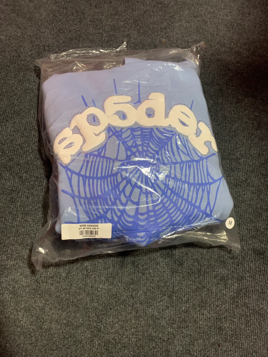 Sp5der Worldwide Web Hoodie Light Blue - photo 5