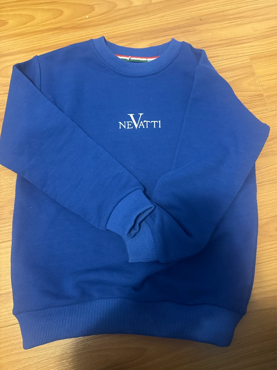 NEVATTI Blue Crewneck Sweatshirt for boys and girls