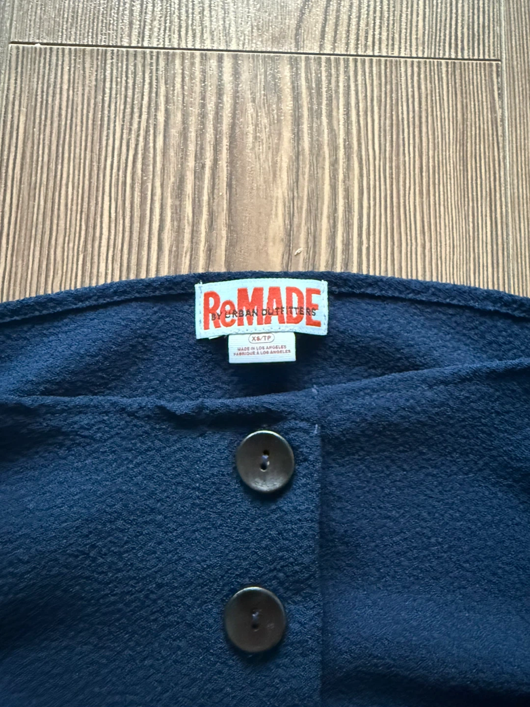 Urban Outfitters Navy Blue Button-Up Top | Size XS - photo 4