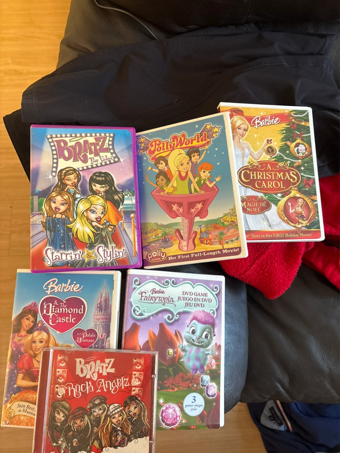 Bratz and Barbie DVDs and CDs 5$ each