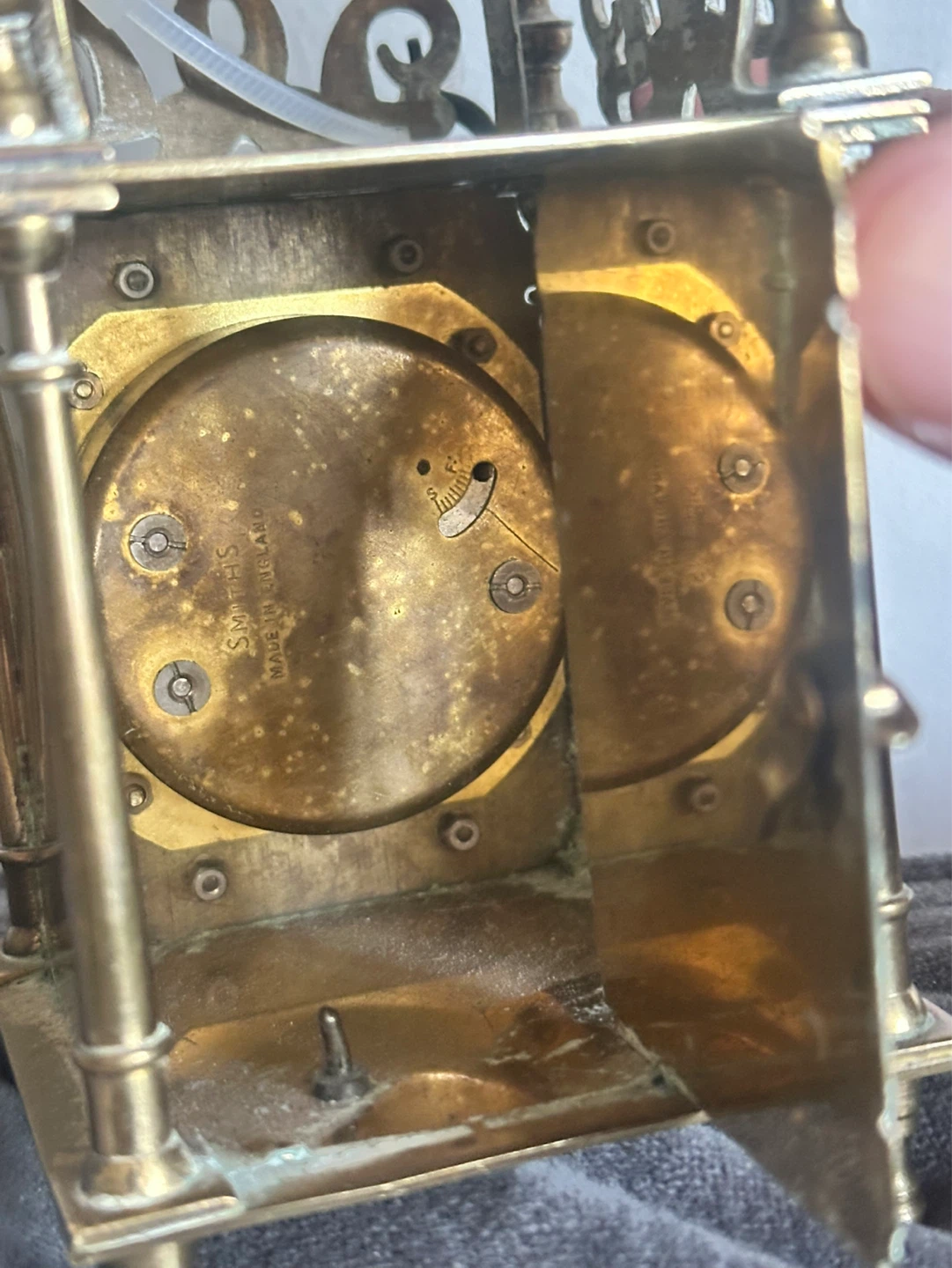 Antique British Smiths Lantern Clock Front Wind - photo 5