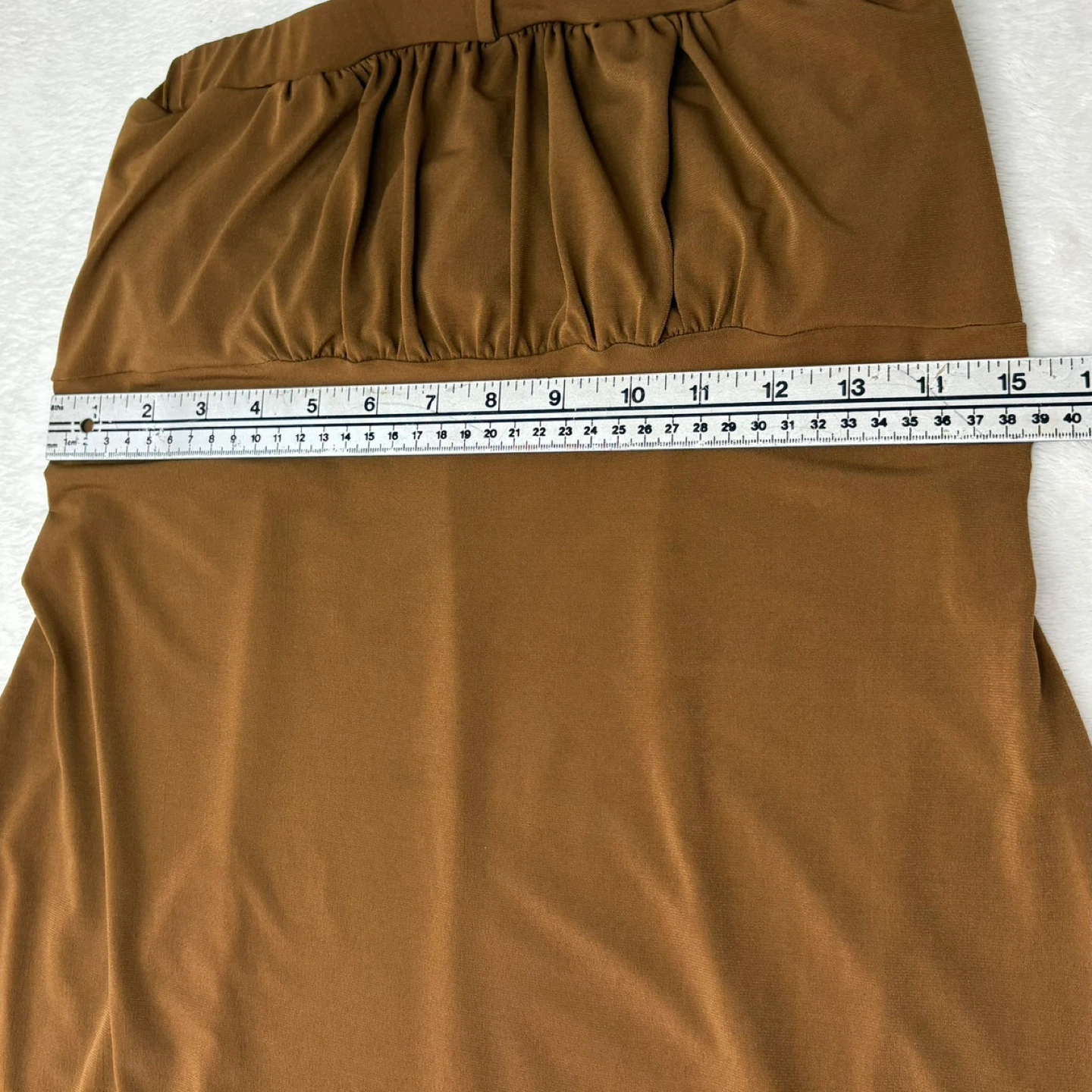 Motherhood Maternity Brown Beaded Halter Dress Small Sleeveless - photo 5